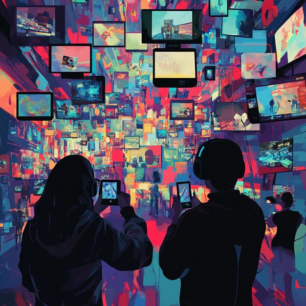A split image showing popular dorama scenes on the left panel and a diverse audience watching attentively on various devices on the right panel, illustrating global viewership and engagement.
