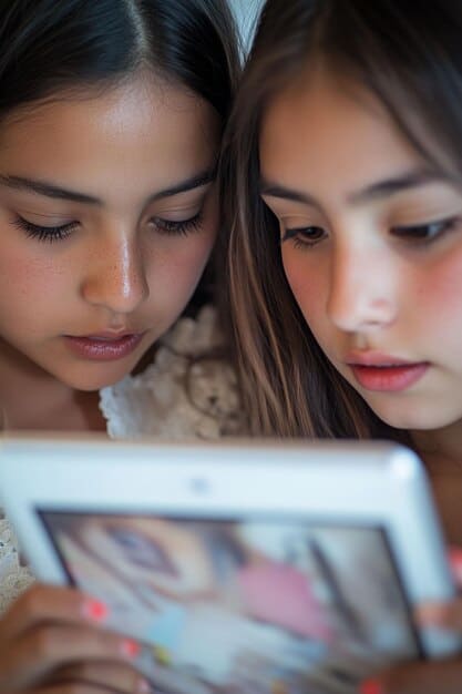 A close-up shot of a diverse group of people watching K-dramas on various devices (TV, laptop, tablet). The image suggests a shared experience and the global appeal of K-dramas.