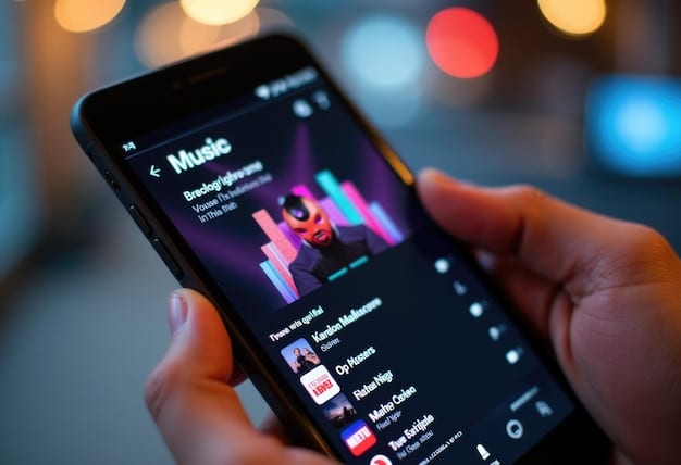 A close-up of a music streaming app interface showing a K-Drama OST playlist featuring various popular K-Drama soundtracks, highlighting the track titles and artist names.
