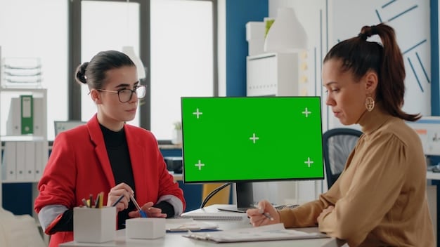 A still from a K-drama set in a workplace, showcasing a senior employee (sunbae) advising a junior employee (hoobae), with subtitles pointing out these terms.