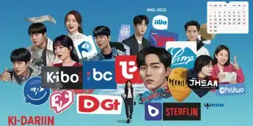 K-Drama Accessibility: US Streaming Deals Impact by Mid-2025 K-drama characters and streaming logos merge, signaling enhanced accessibility by mid-2025.