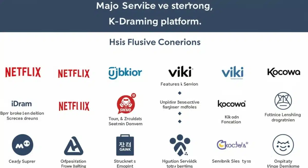 Infographic comparing major K-Drama streaming platforms in the U.S.