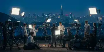 Modern K-Drama production set signifying budget increase and global reach