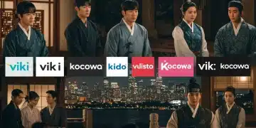 Beyond Netflix: US Regional K-Drama Streaming Guide 2025 Diverse K-drama scenes with streaming logos and US city skyline.
