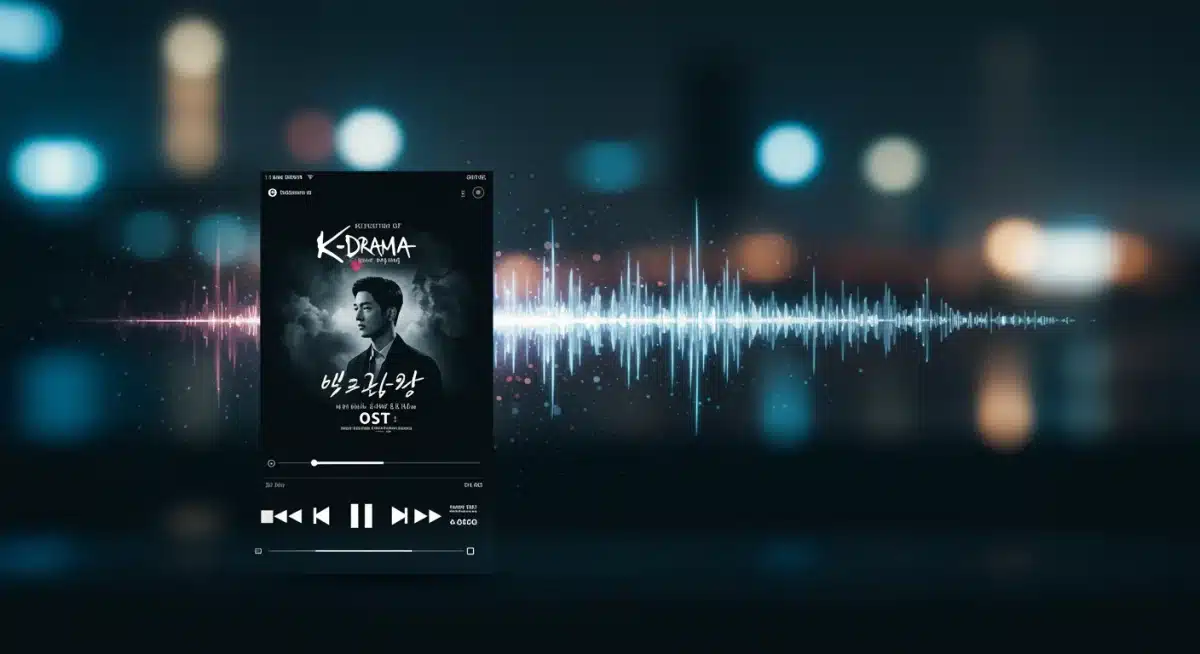 Digital music player interface showing a K-Drama OST album cover with sound waves