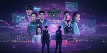 2026 K-Drama Landscape: 4 Key Trends Shaping Future Releases Futuristic K-Drama landscape with converging genres and digital trends