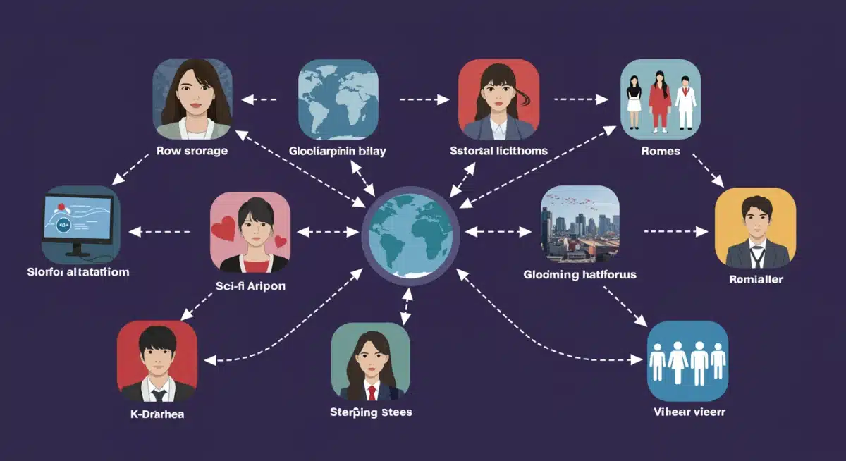 K-Drama genre diversification and global streaming platforms graphic