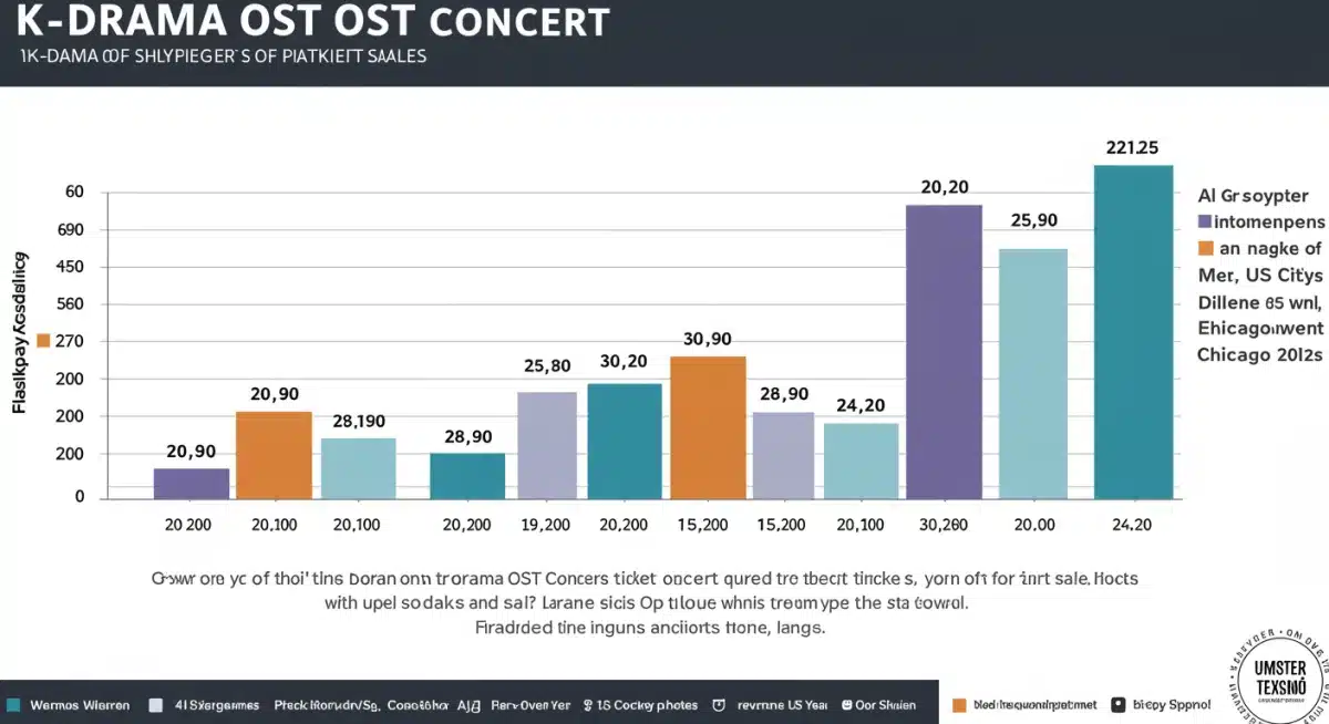 Infographic showing growth in K-Drama OST concert ticket sales and fan engagement.