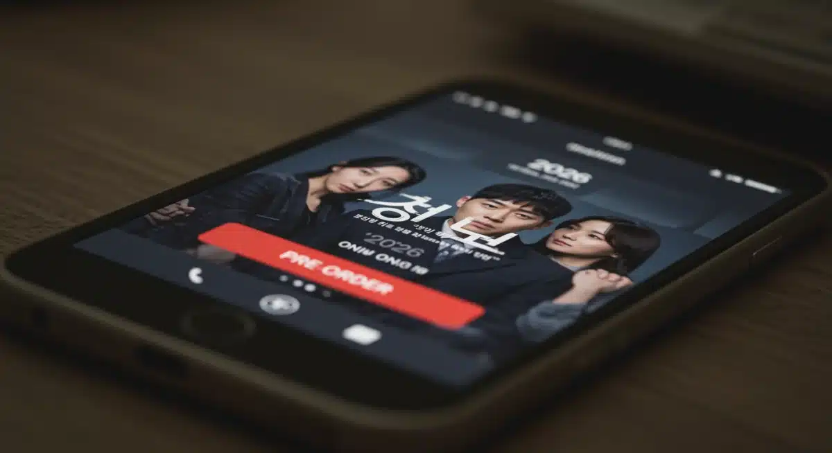 Streaming device showing K-drama pre-order option for 2026 releases
