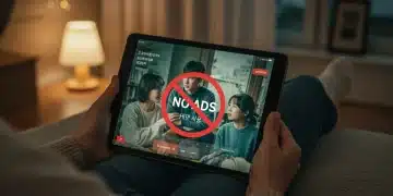 Ad-Free K-Drama Streaming 2026: Financial Impact & Premium Tiers Enjoying ad-free K-drama streaming on a tablet in a modern living room in 2026