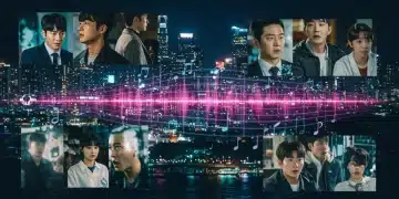 K-Drama OSTs: Driving 15% More Viewership by 2026 - Data Analysis Dynamic visual illustrating the strong link between K-Drama OSTs and rising viewership, featuring drama stills and musical motifs.