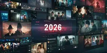 Diverse K-Drama scenes on futuristic streaming interfaces, highlighting niche content discovery in 2026.