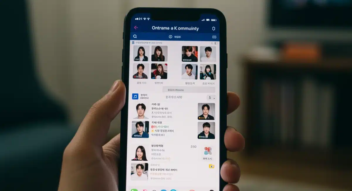 Smartphone showing an active K-drama online forum with fan discussions.