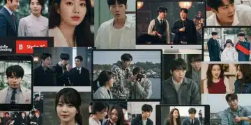 Diverse K-Drama scenes on multiple screens, representing streaming options in the US.