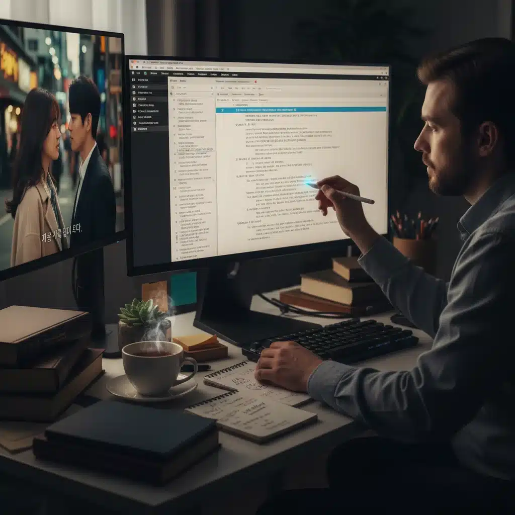 Creator studying copyright law while watching K-Drama for inspiration.