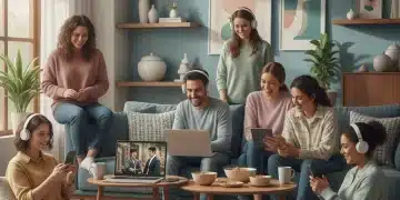 Young adults watching K-Dramas with subtitles and dubs on different devices