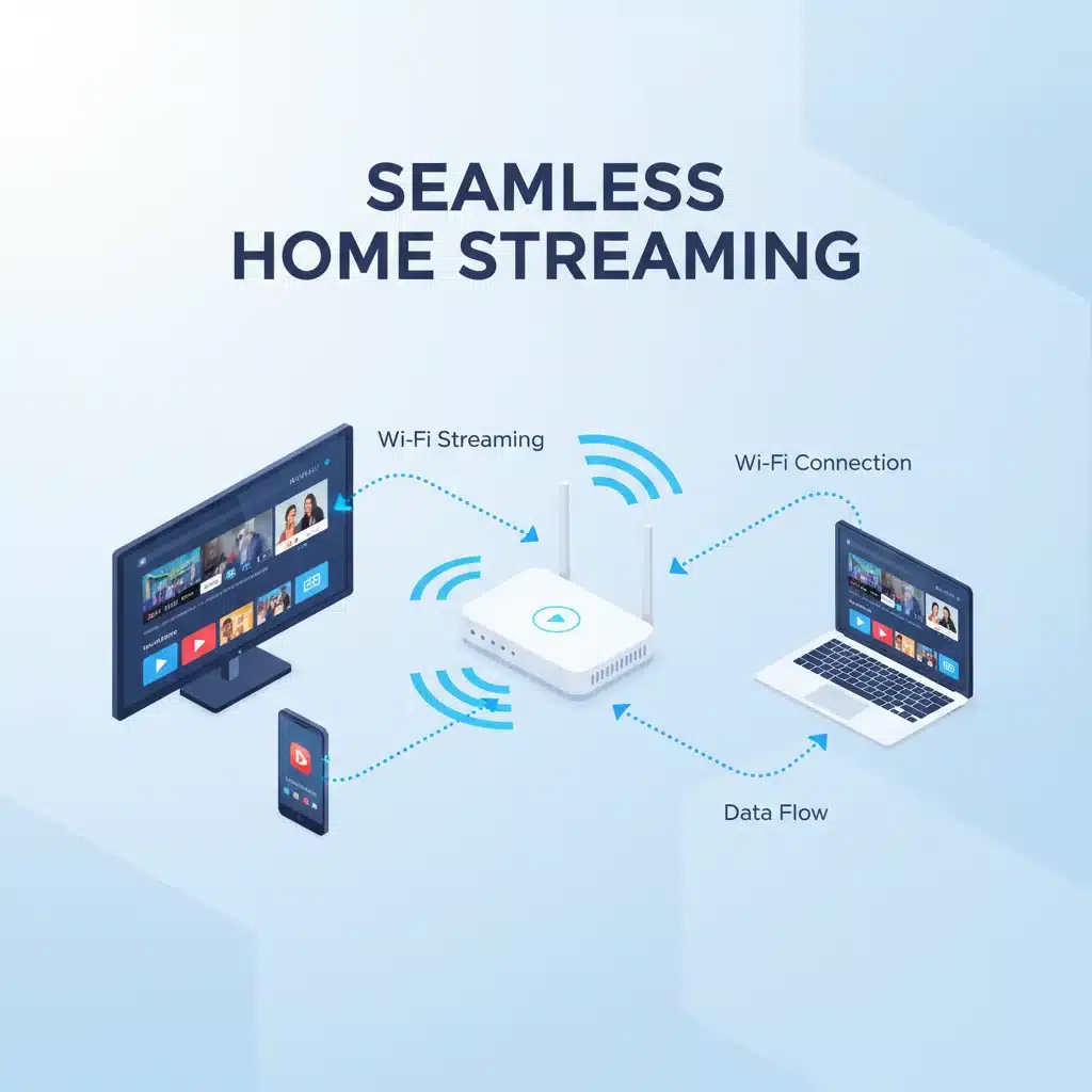 Diagram of a home network for optimal streaming performance