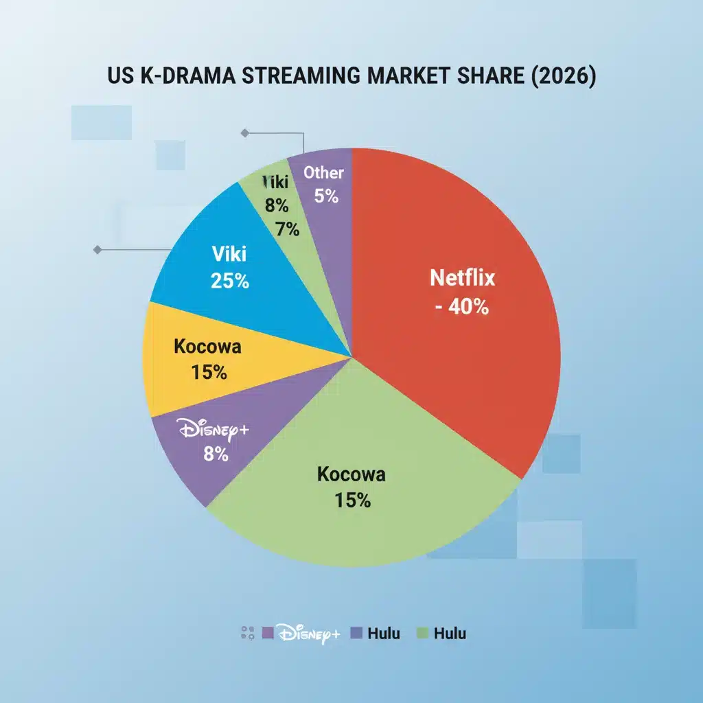 Market share breakdown of K-Drama streaming platforms in US 2026